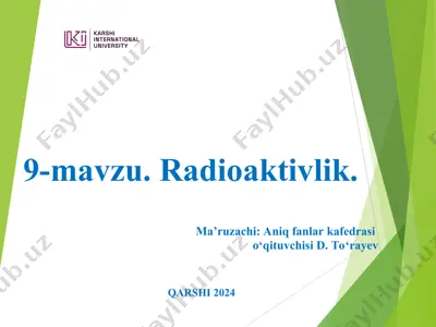 radioaktivlik — PPT