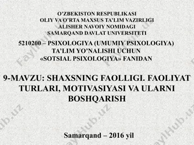 sotsial psixologiya — PPTX