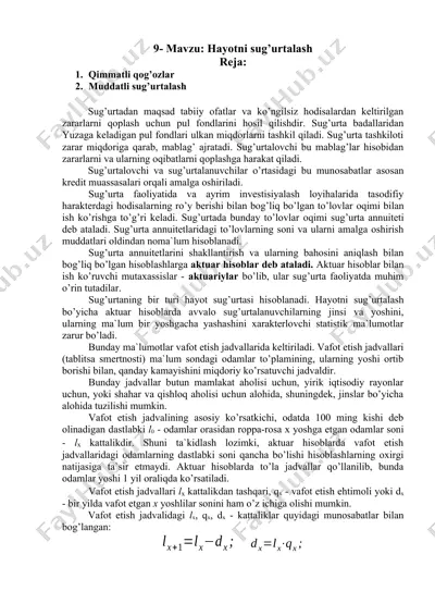 sug’urtalash — DOCX