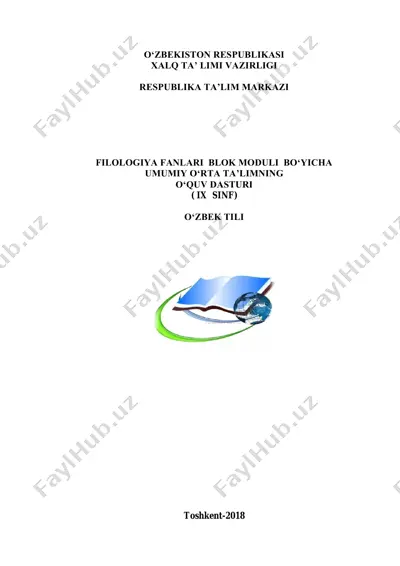o‘zbek tili darslik — PDF