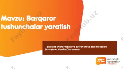 barqaror tushunchalar yaratish — PDF
