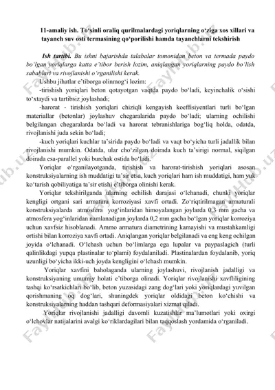 oraliq qurilmalardagi yoriqlar — DOCX