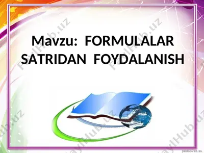formulalar satridan foydalanish — PPT