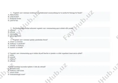 vegetativ nerv sistemasi — DOCX