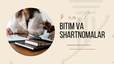 bitim va shartnomalar — PDF