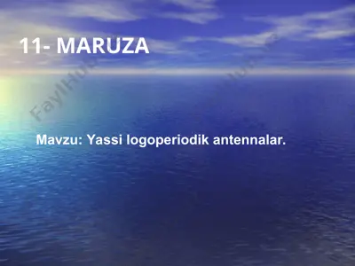 logoperiodik antennalar — PPT