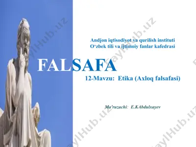 etika (axloq falsafasi) — PPTX