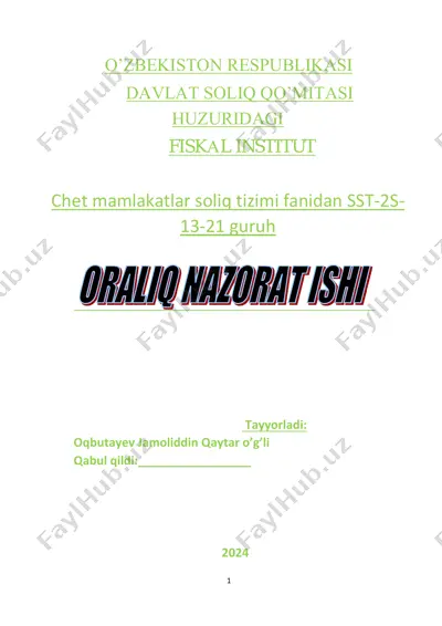 soliq qo‘mitasi — PDF