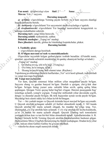 atrofimizdagi olam — DOCX