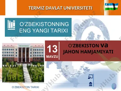 o‘zbekiston va jahon hamjamiyati — PPT