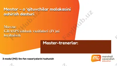 grasps ishlash vazifalari (iv)ni loyihalash — PDF