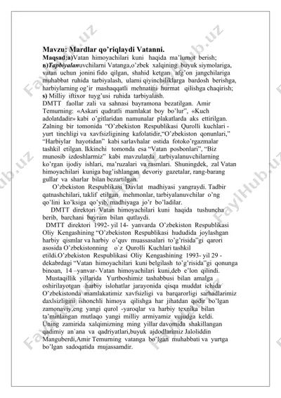 mardlar qo’riqlaydi vatanni — DOCX
