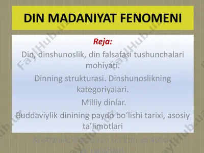din madaniyat fenomeni — PDF
