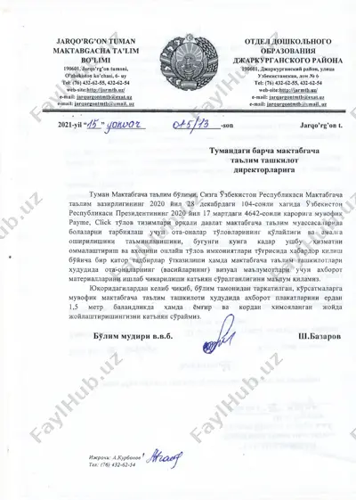 jarqo’rg’on tuman maktabgacha ta’lim bo‘limi — PDF