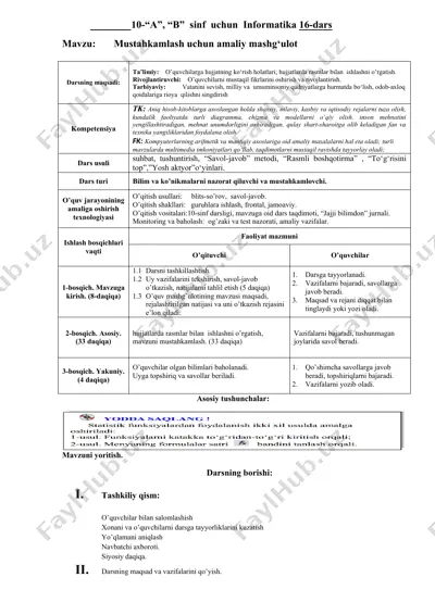 informatika 16-dars — DOCX