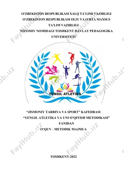 yengil atletika va uni oʻqitish metodikasi — DOCX