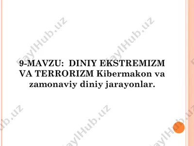 diniy ekstremizm va terrorizm — PDF