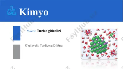 tuzlar gidrolizi — PPT