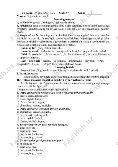 atrofimizdagi olam — DOCX