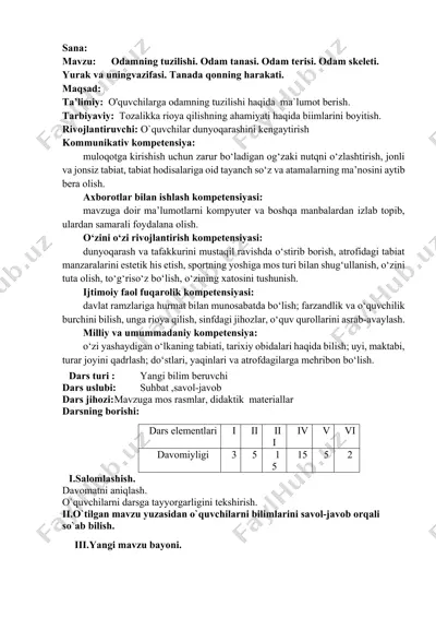 odamning tuzilishi — DOCX