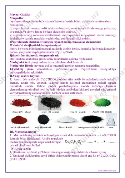 oksidlar — PDF