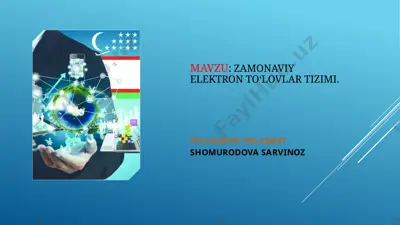 elektron to'lov tizimlari — PPTX