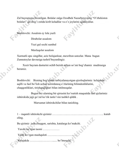 zumratoylar davrasi bayrami — DOCX