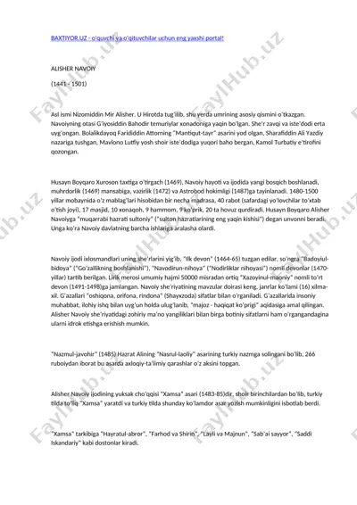 alisher navoiy — PDF