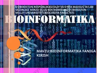 bioinformatika faniga kirish — PPTX