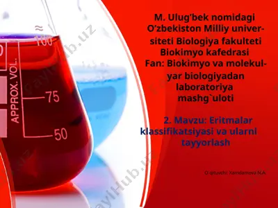 biokimyo va molekulyar biologiyadan laboratoriya mashg'uloti — PPTX