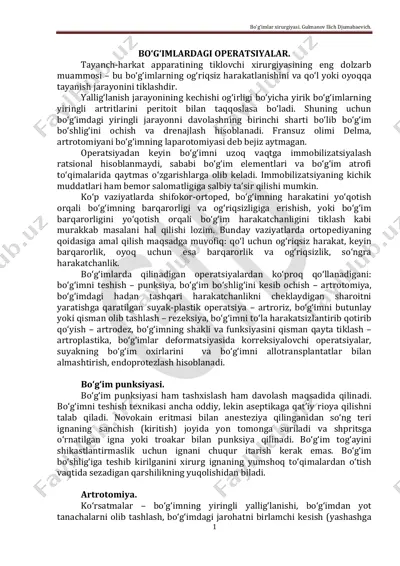 bo’g’imlar xirurgiyasi — PDF