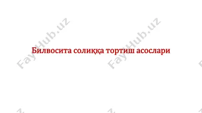 билвосита солиққа тортиш асослари — PDF
