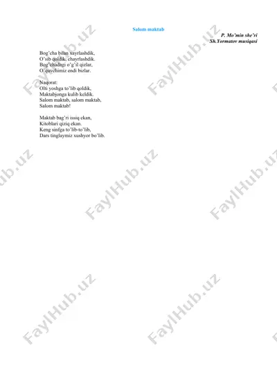 salom maktab — DOCX