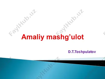 kimyo masalalar — PDF