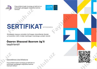 gender zo‘ravonlikni (gz) o‘zidan kechirgan insonlarga yordam berish — PDF