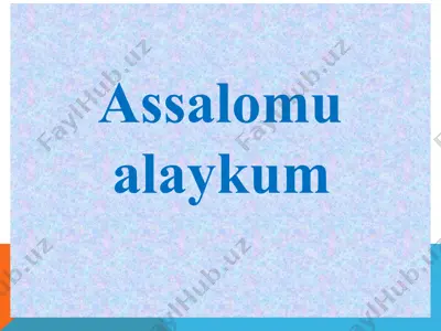 andijon viloyati andijon shahar 43-umumta`lim maktabi — PPT