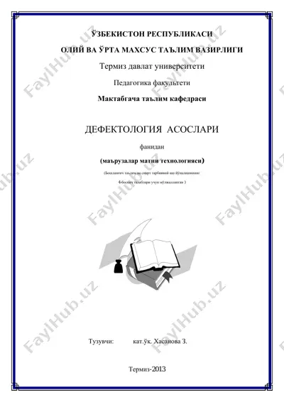 defektologiya asoslari — PDF