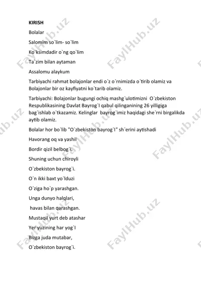 o`zbekiston bayrog`i haqida she`rlar — DOCX
