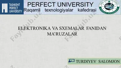 elektronika va sxemalar — PDF