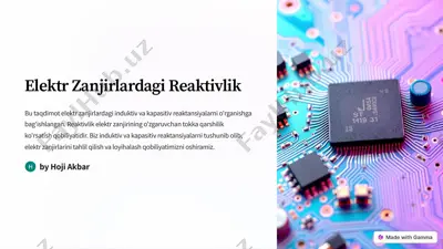 elektr zanjirlardagi reaktivlik — PDF
