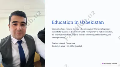 education in uzbekistan — PDF