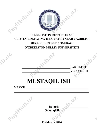 bakterial infeksiyalar qo‘zg‘atuvchilari: gemofil inflyuenslar, difteriya korinebakteriyalar, k o‘kyo‘tal qo‘zg‘atuvchisi — DOCX