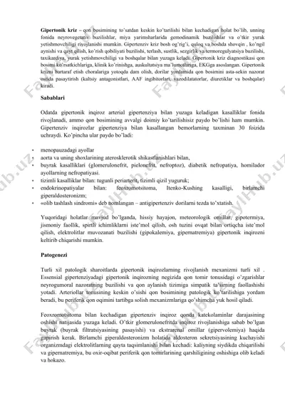 gipertonik kriz — DOCX