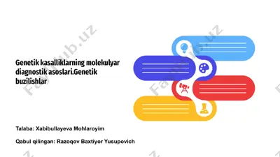 genetik kasalliklarning molekulyar diagnostik asoslari — PPTX
