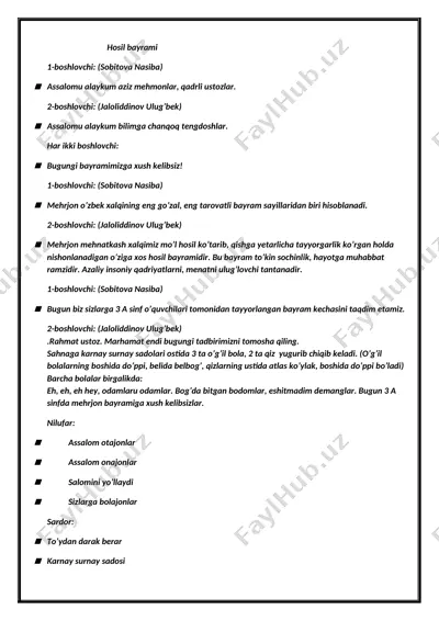 hosil bayrami — DOCX