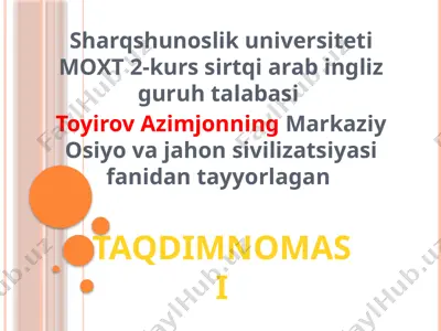 qadimgi amerikada diniy tasavvurlar — PPTX