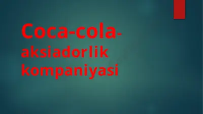 coca-cola tarixi — PPTX