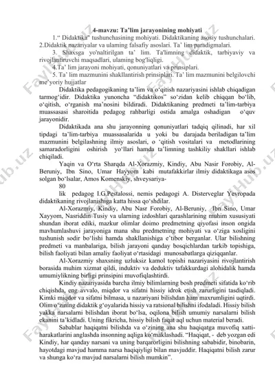 ta’lim jarayonining mohiyati — DOCX