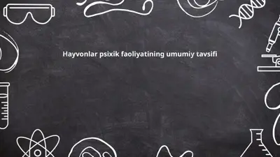 hayvonlar psixik faoliyatining umumiy tavsifi — PPTX
