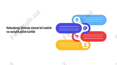 keksalarga ijtimoiy xizmat koʻrsatish va vasiylik qilish tartibi — PPTX